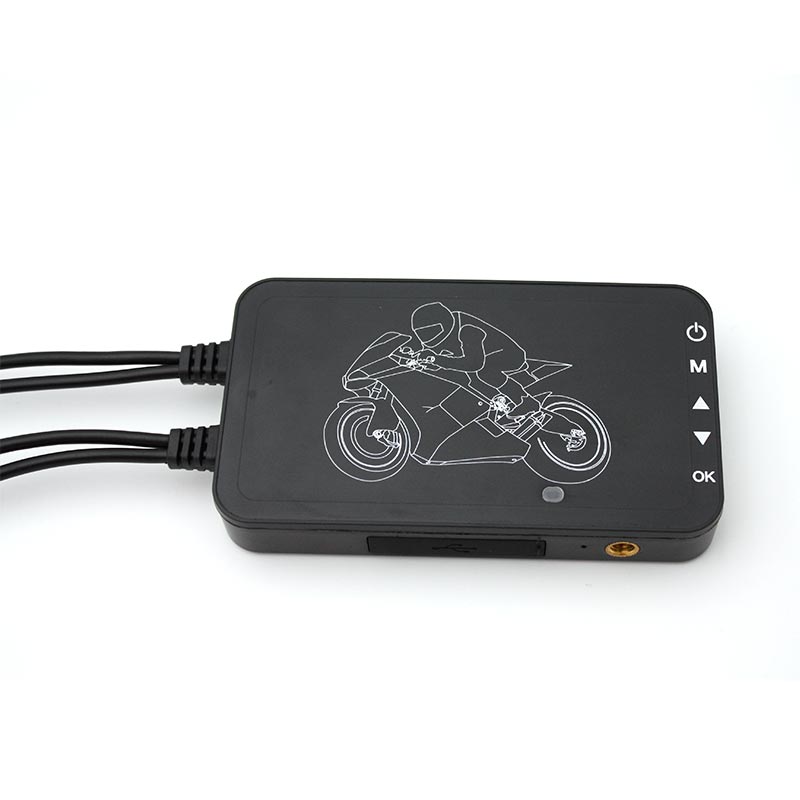Kollisionsavkännande låsande motorcykel Dash Cam med dubbla linser förbättrar körsäkerheten med BOSHI-teknik